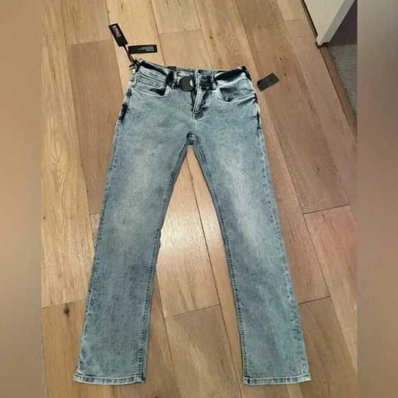 2PAIR- BUFFALO JEANS “EVAN-X” SLIM STRAIGHT STRETCH BLEACHED AND SANDED 30/30 - Picture 1 of 16